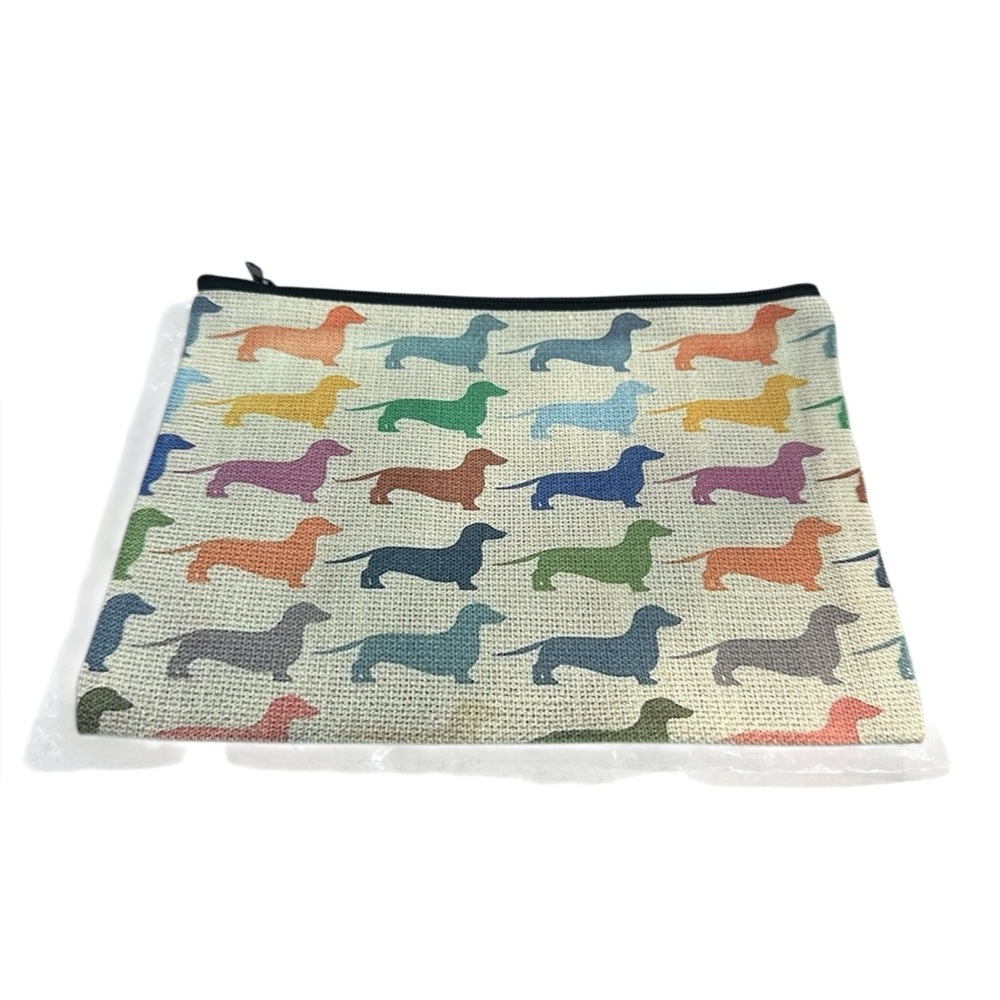 Colorful Dachshund Print Zip Top Bag